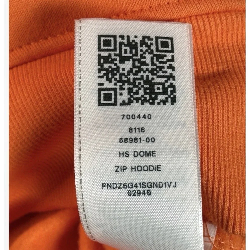 True Religion Metallic Buddha Zip Hoodie Mens M Papaya Orange Fleece NWT 700440